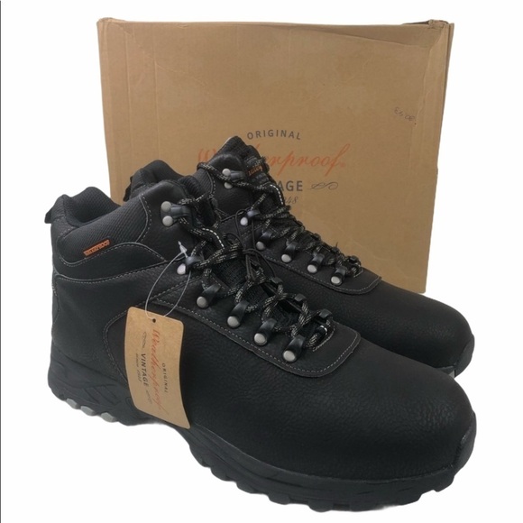 Weatherproof Jason Black Lace Up Hiking Boots - Picture 1 of 9